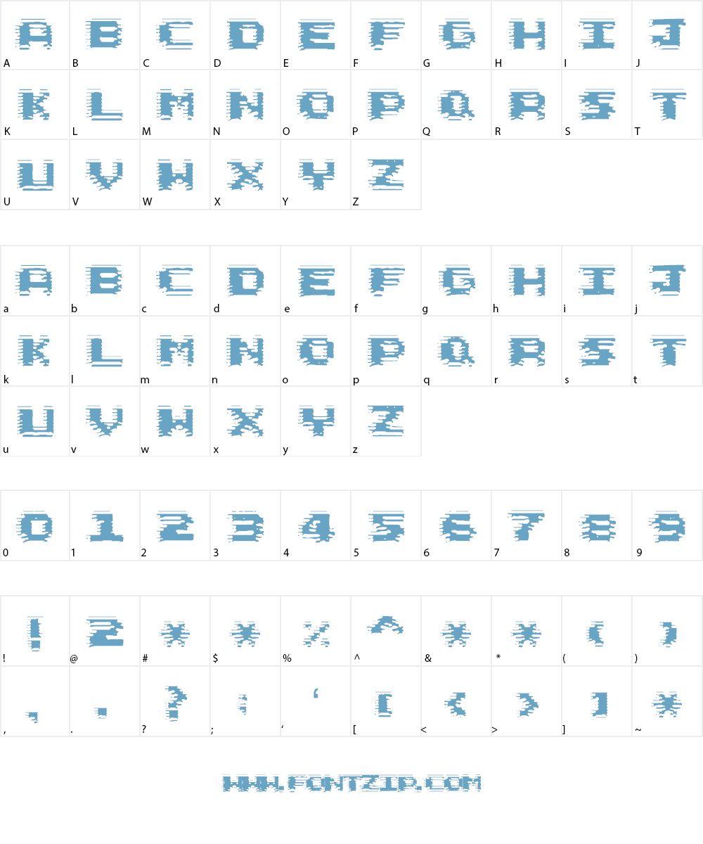 Circuit Scraping Font Character